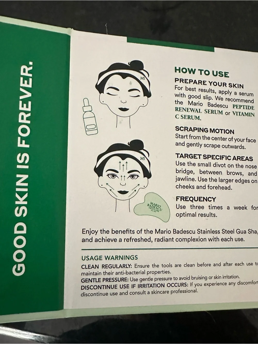 Mario Badescu Stainless Steel Gua Sha – Brand New in Box